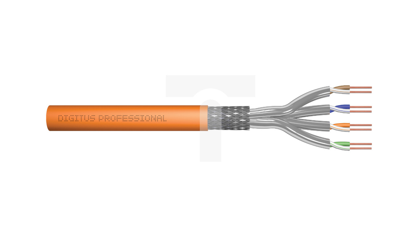 Kabel teleinformatyczny S/FTP kat.7 4x2xAWG23 LSOH drut pomarańczowy Dca DK-1743-VH-1 /100m/