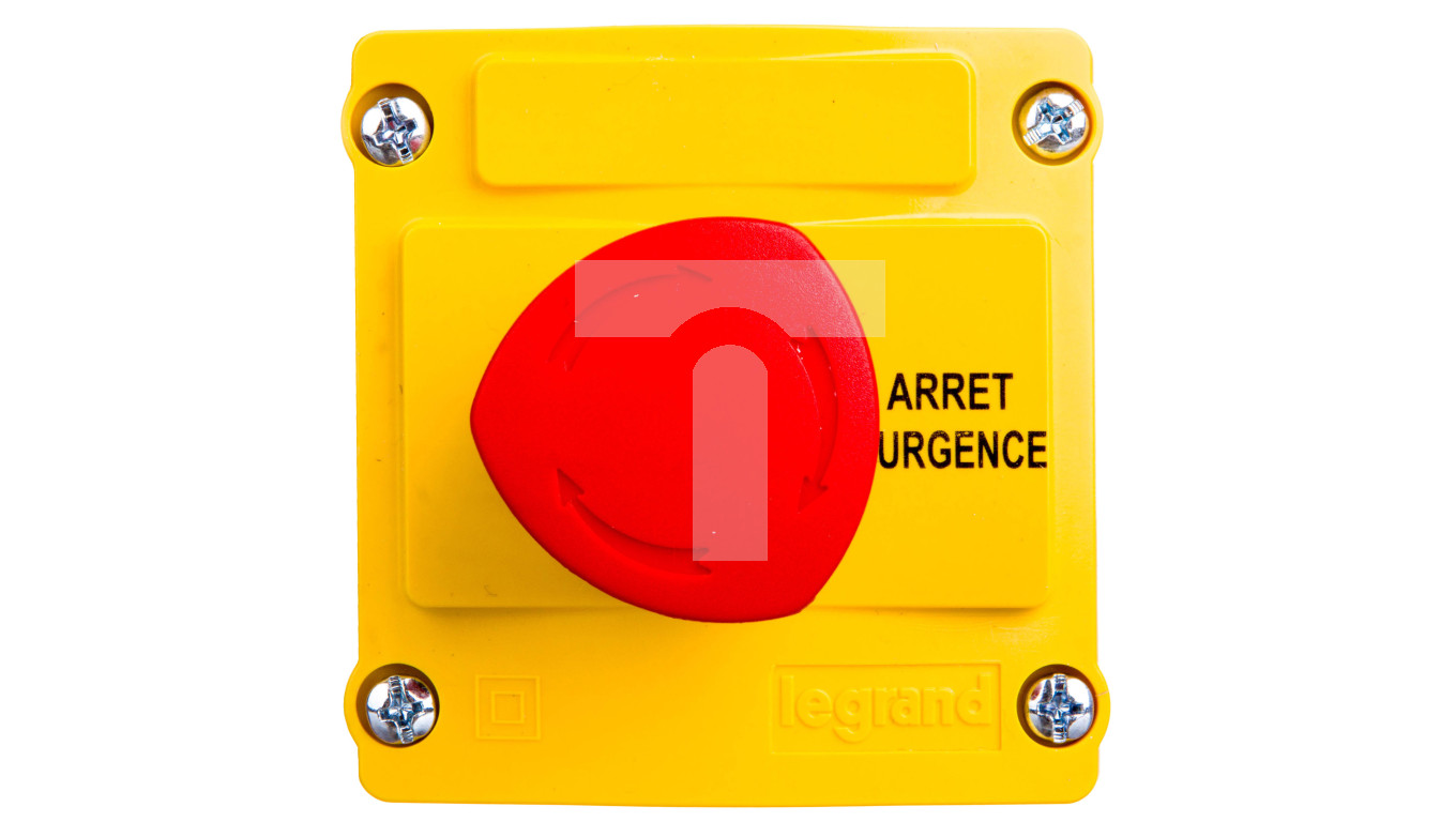 Kaseta z przyciskiem bezpieczeństwa przez obrót 1R żółta IP66 Osmoz 024212