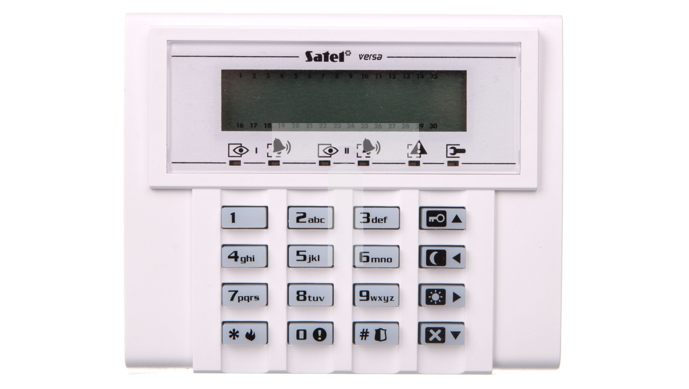 Klawiatura obsługi systemu alarmowego LCD niebieskie podświetlanie do