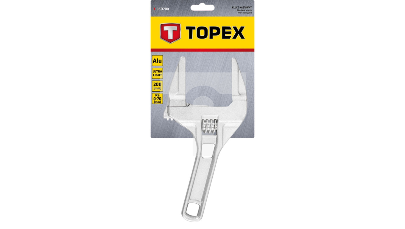 Klucz Nastawny Aluminiowy 200 Mm Zakres 0 70 Mm 35D700 TOPEX TIM SA