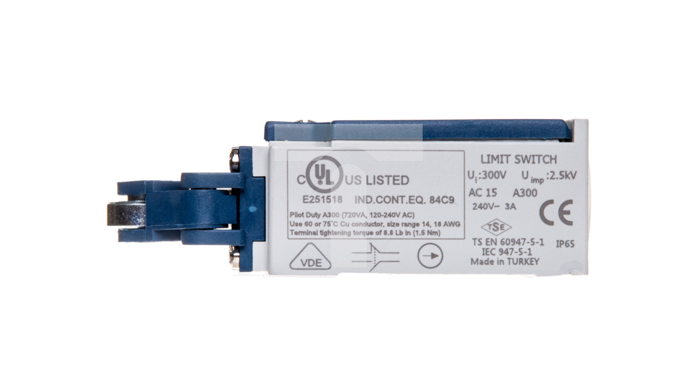 Łącznik L5 w obudowie z tworzywa, 1NC+1NO, popychacz z dźwignią poziomą ...