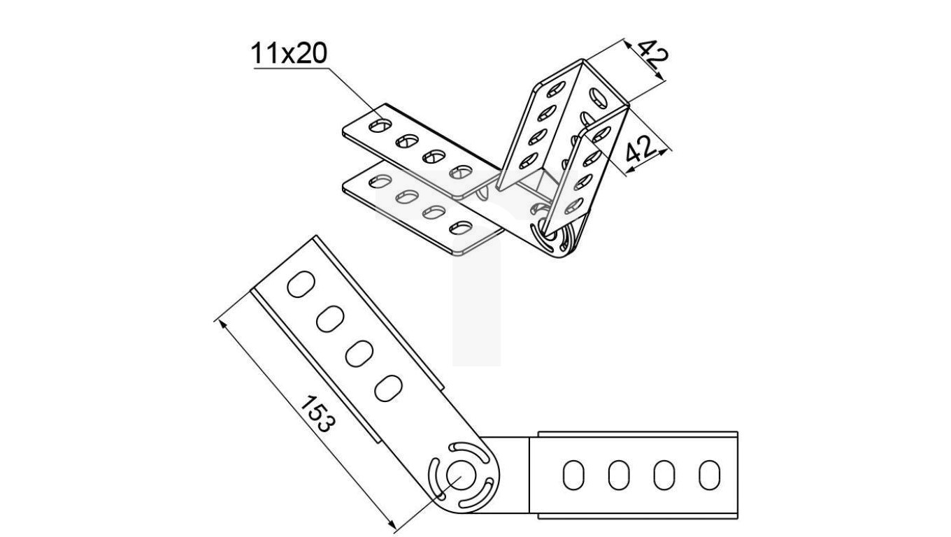 Łącznik ceownika wzmocniony przegubowy LWP 661303 – BAKS | TIM SA