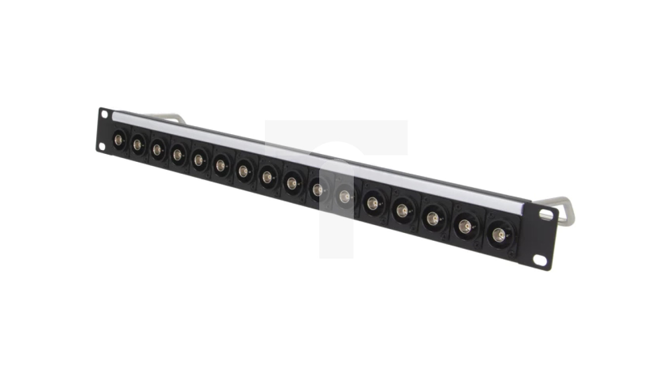 Patch connector panel BNC socket on both sides RACK 75 black CP30170 /T2UK