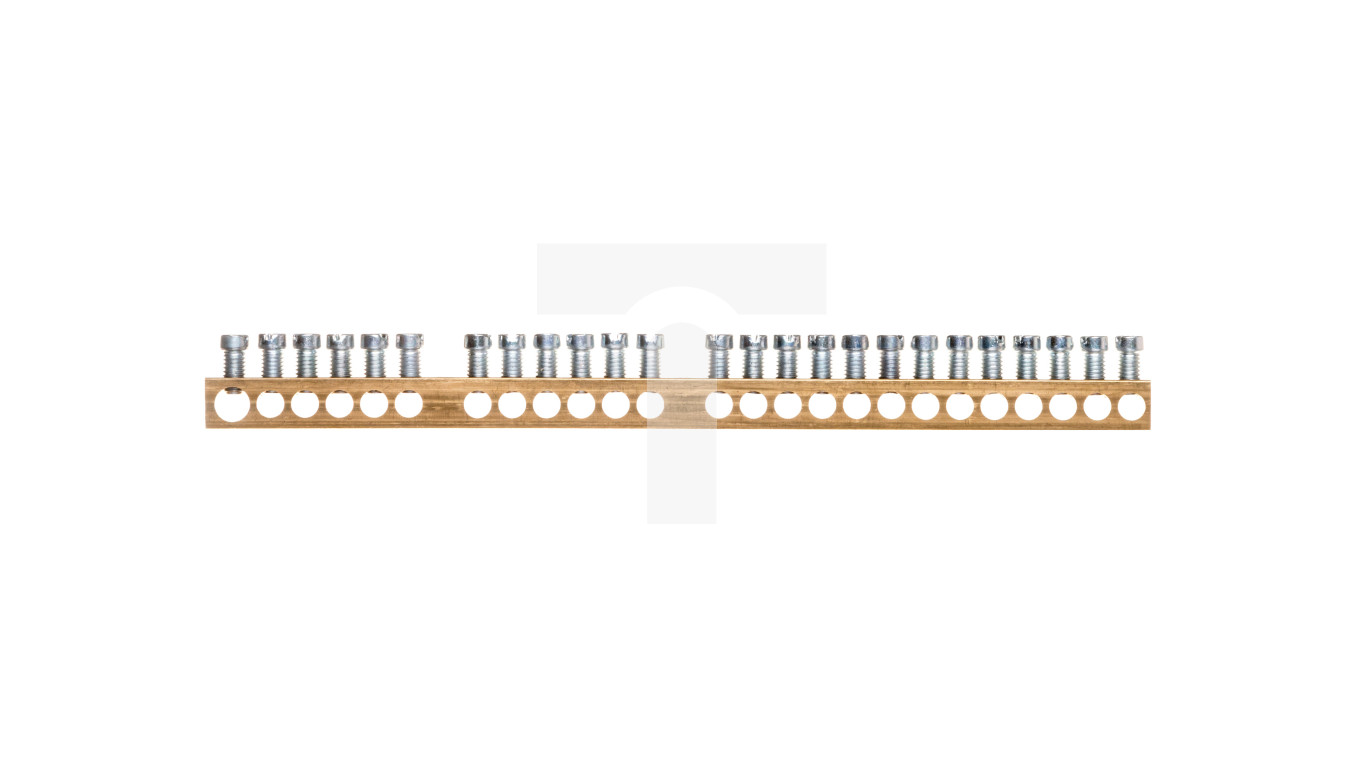 Bornier de répartition isolé IP2X neutre 1 connexion 6mm2 à 25mm2 bleu longueur 141mm (004845
