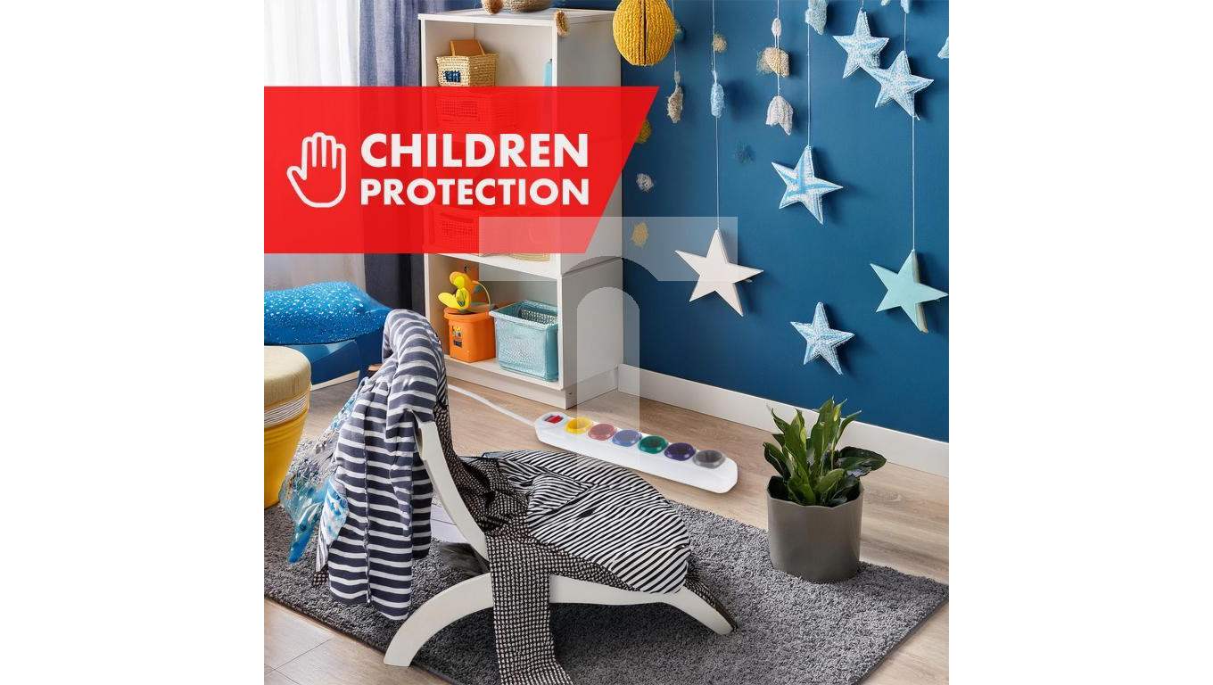 Listwa zasilająca Maclean, przedłużacz 6 gniazd, z włącznikiem, 250VAC