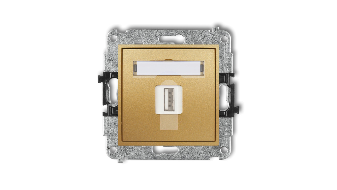 MINI Ładowarka USB pojedyncze 5V 2A złota 29MCUSB-3