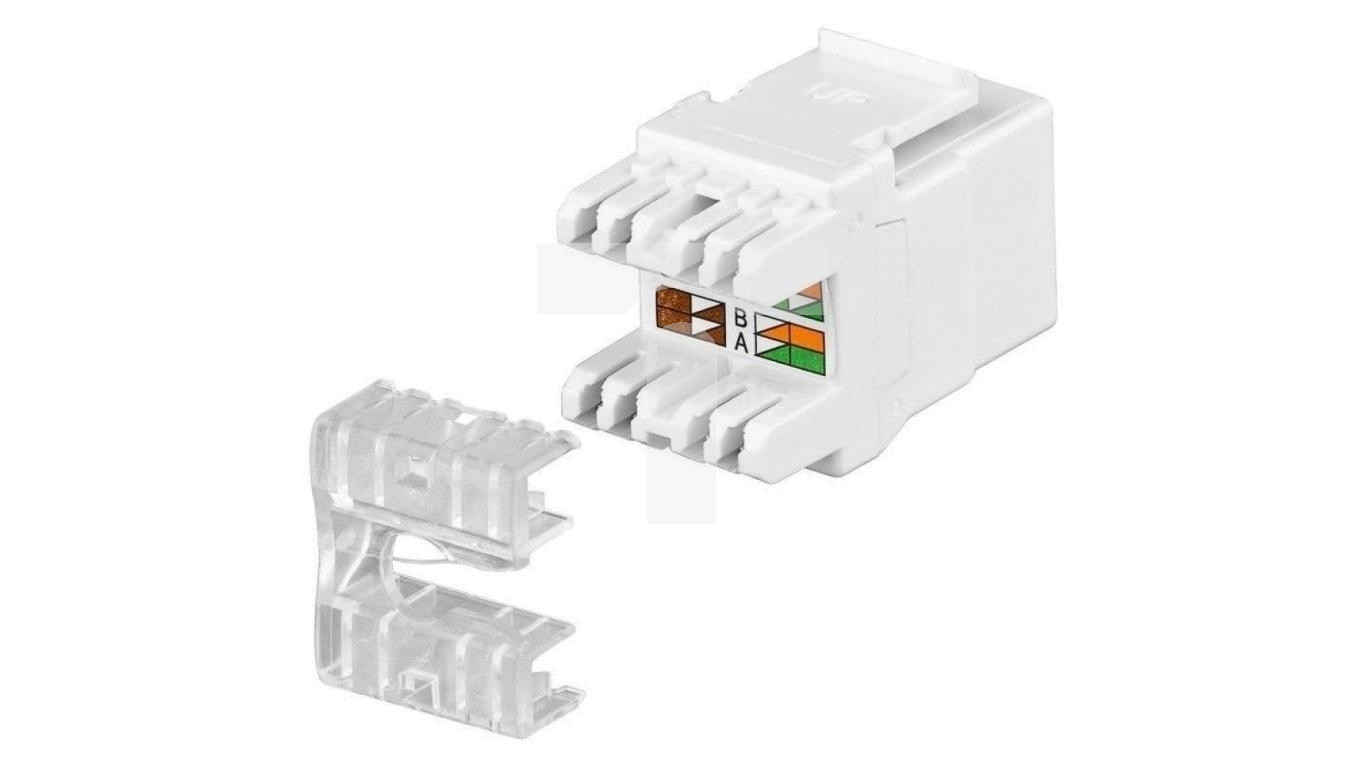 Moduł Keystone RJ45 Cat5e, UTP, LSA, biały TIM SA