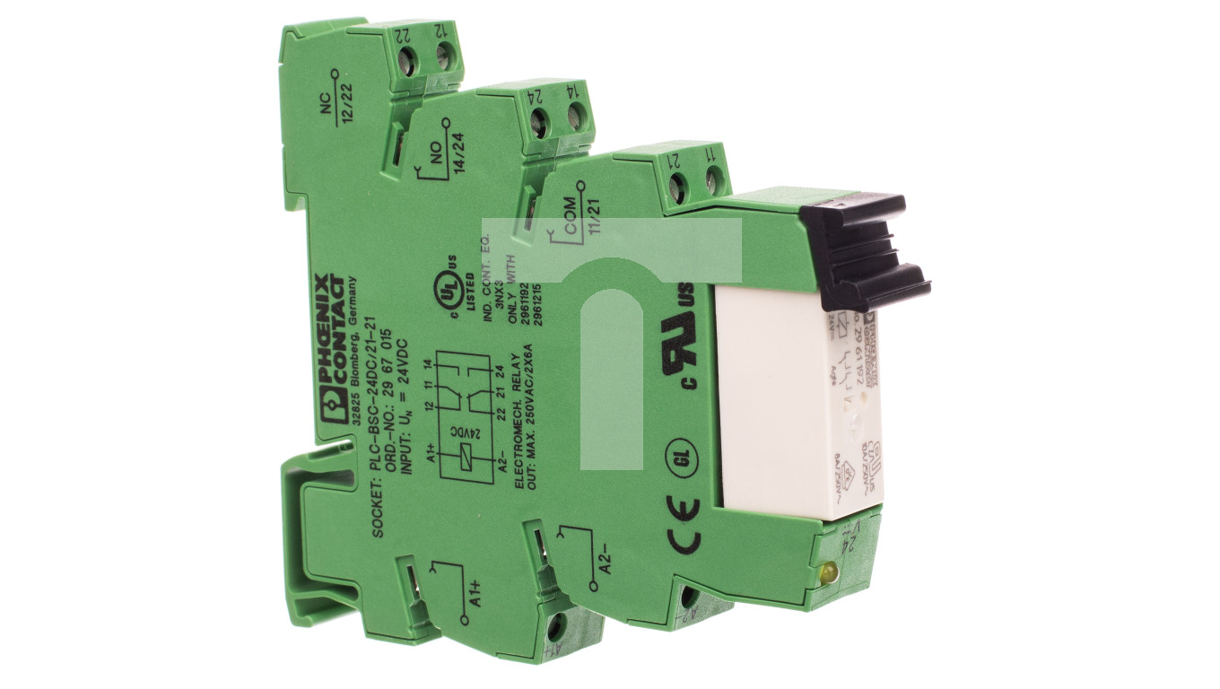 Moduł przekaźnikowy 2P 15A 24V DC PLC-RSC- 24DC/21-21 2967060 – PHOENIX ...