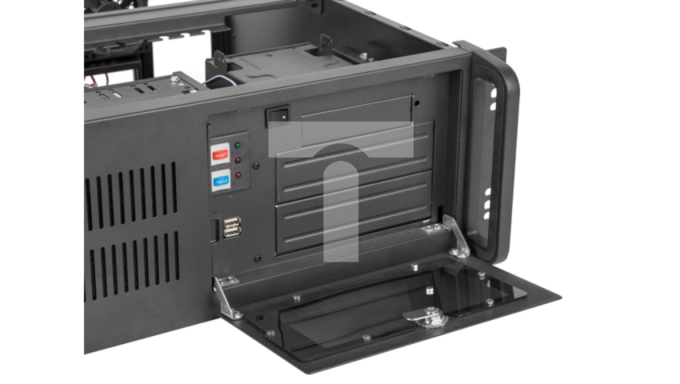 Châssis Rack 19 Pouces Lanberg SC01-4504-10B Châssis Rack Serveur 4U Lanberg - 3 Ventilateurs, 7 Baies, Noir Acier - Compatible ATX - Pour Montage En Baie 19 Pouces