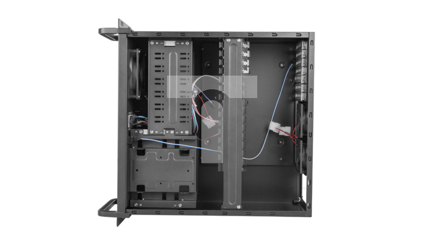 Châssis Rack Serveur 4U Lanberg SC01-4504-10B - 3 Ventilateurs, 7 Baies - Noir Acier - Format 19"