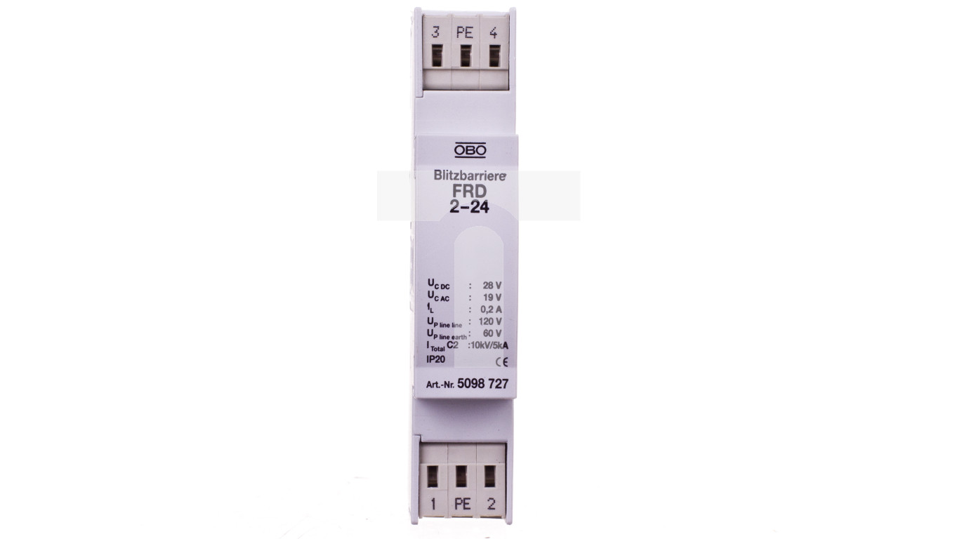 Ogranicznik przepięć dla systemów dwużyłowych 19VAC/28VDC 2,5kA 5kV FRD 2-24 5098727