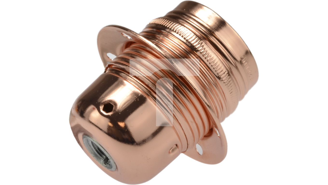 Oprawka żarówki E27 z kołnierzem miedź – Alkri | TIM SA