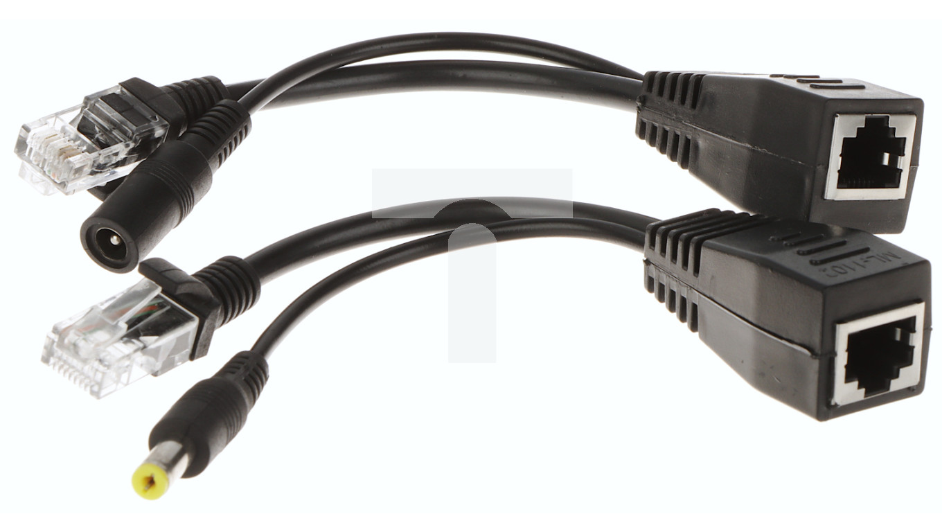 Pasywny adapter Power over Ethernet (PoE) umożliwiający zasilanie ...