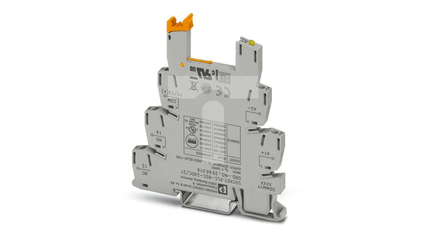Podstawa przekaźnika 1P 24V DC PLC-BSC- 24DC/21 2966016 – PHOENIX ...