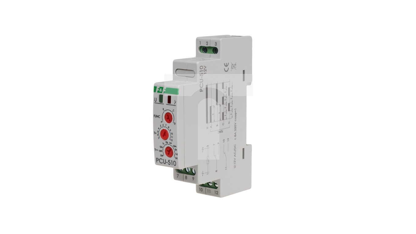 Przekaźnik czasowy PCU-510 styk 2xZ/R 12V AC/DC PCU-510-12V – F&F | TIM SA