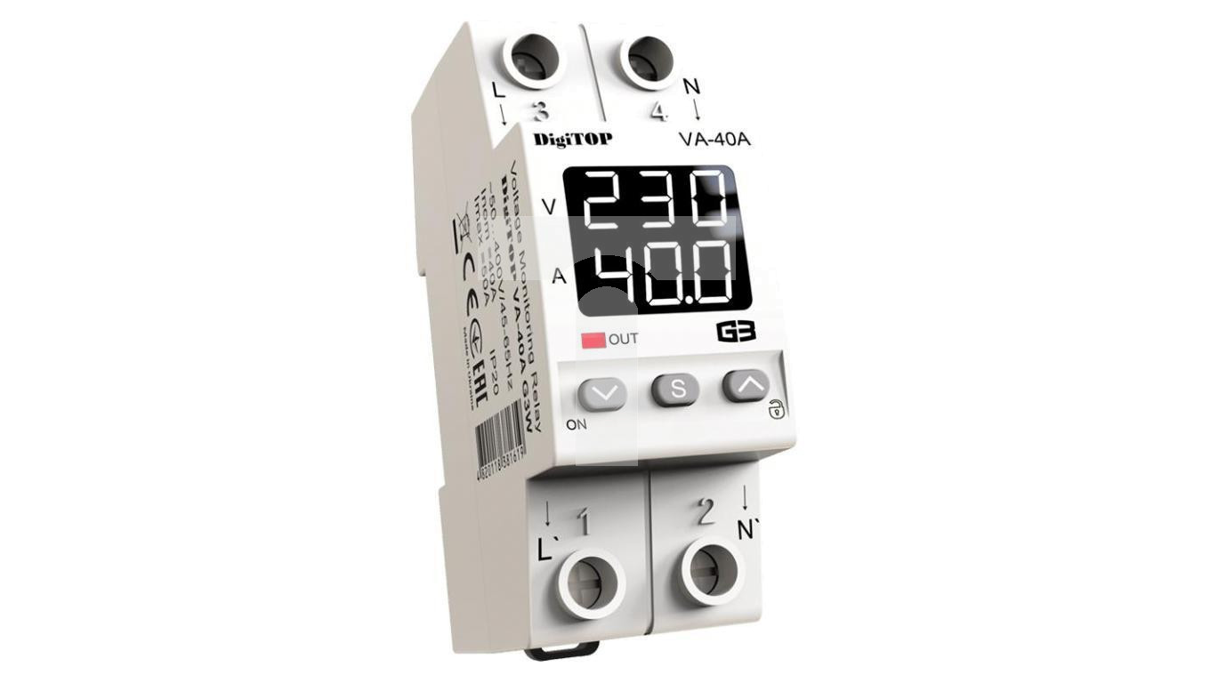 Przekaźnik napięciowy z kontrolą prądu DigiTOP VA-40A G3W – DIGITOP ...
