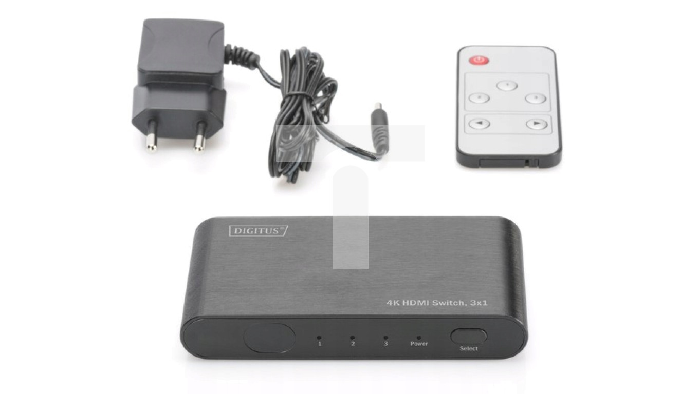 Przełącznik/Switch HDMI 3-portowy 4K 60Hz UHD 3D HDR, HDCP 2.2 audio DS-45316