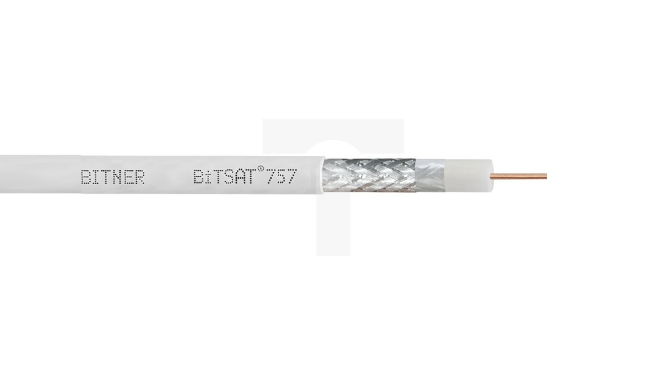 Przewód koncentryczny BiT SAT 757 1,05/5 biały LF0500 klasa Eca /250m/