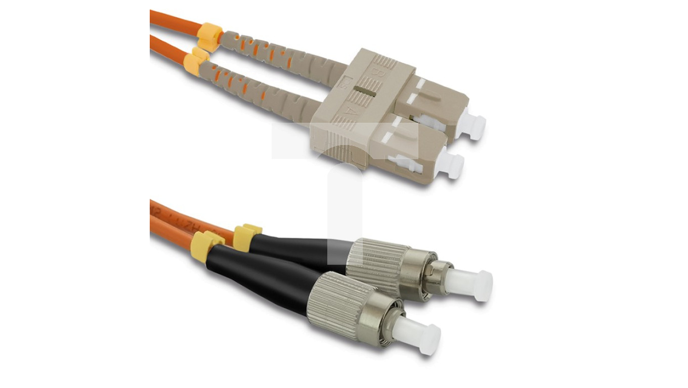 Câble Fibre Optique SC/UPC - SC/UPC - Multimode 50/125 OM4 - Duplex - 10 Mètres - Qoltec