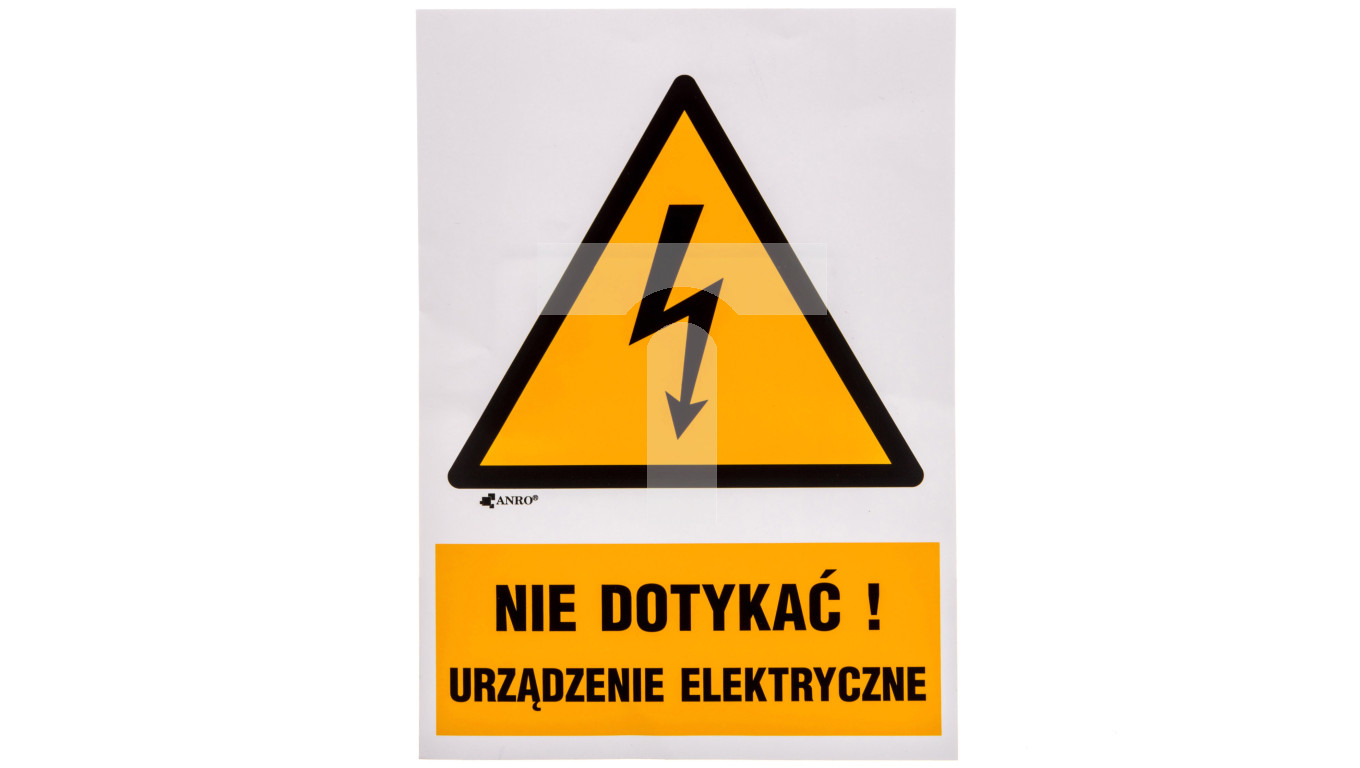 Samoprzylepna tabliczka ostrzegawcza /Nie dotykać urządzenie elektryczne 148x210/ 1EOA/Q4/F