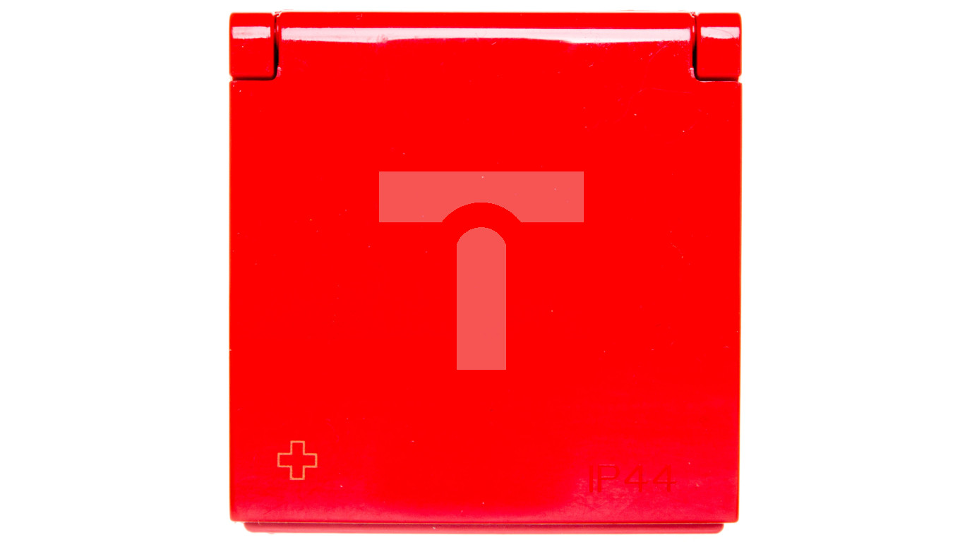Simon 54 Socket cover for IP44 version with shutters antibacterial red DG /T2UK