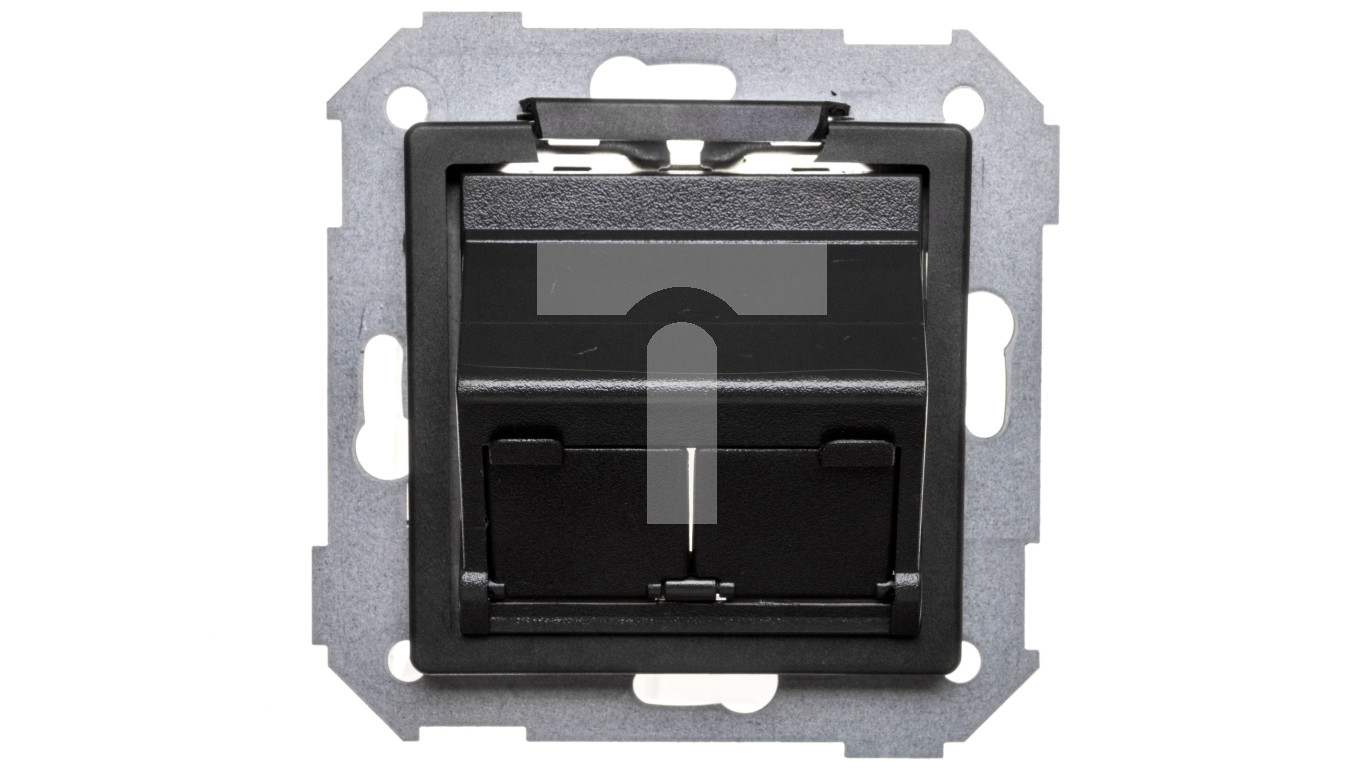 Simon 82 Double computer socket cover 2xRJ45 slanted graphite 82579-38 /T2UK