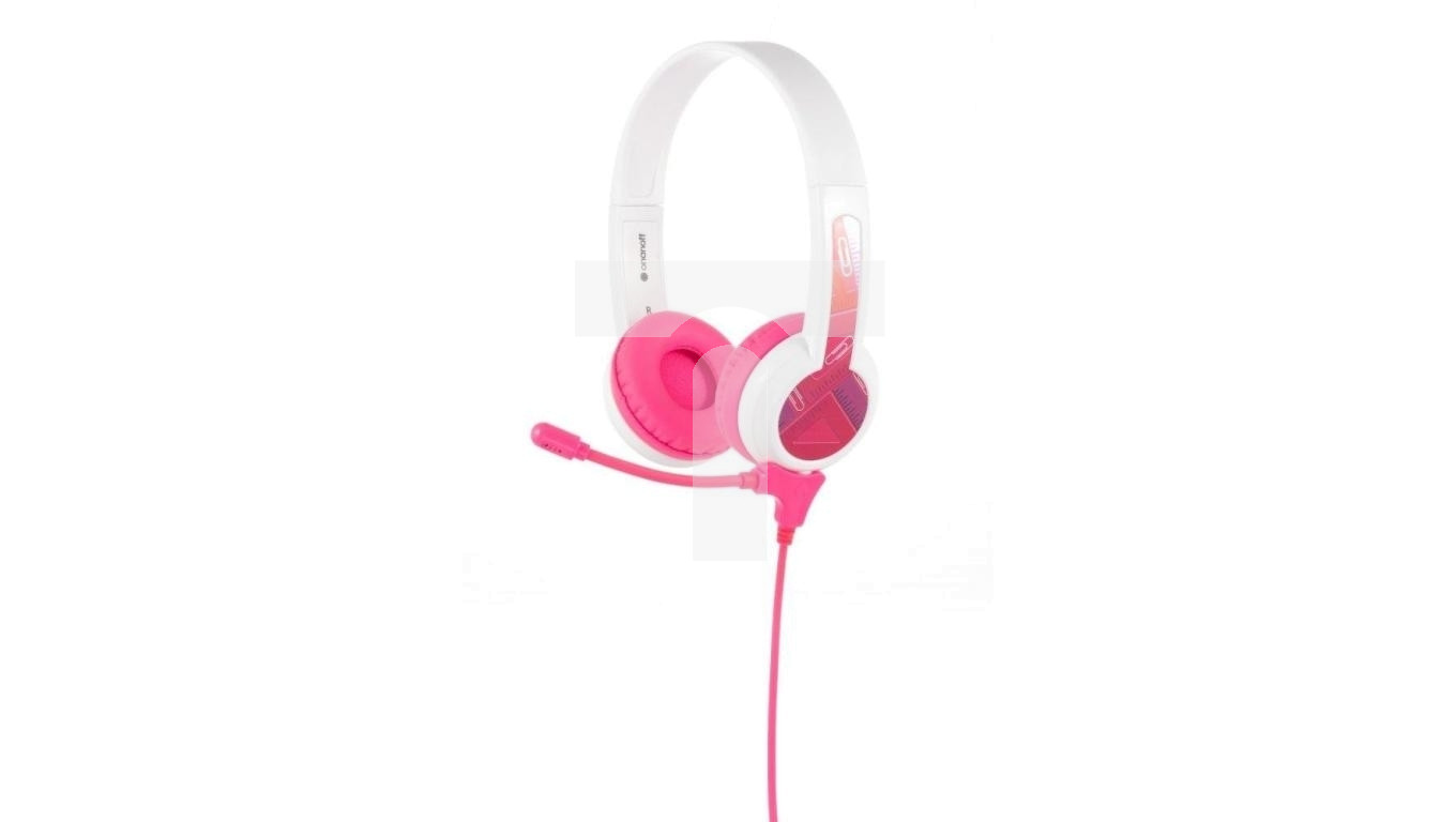 Słuchawki z Mikrofonem dla Dzieci 3+ 85dB StudyBuddy Pink