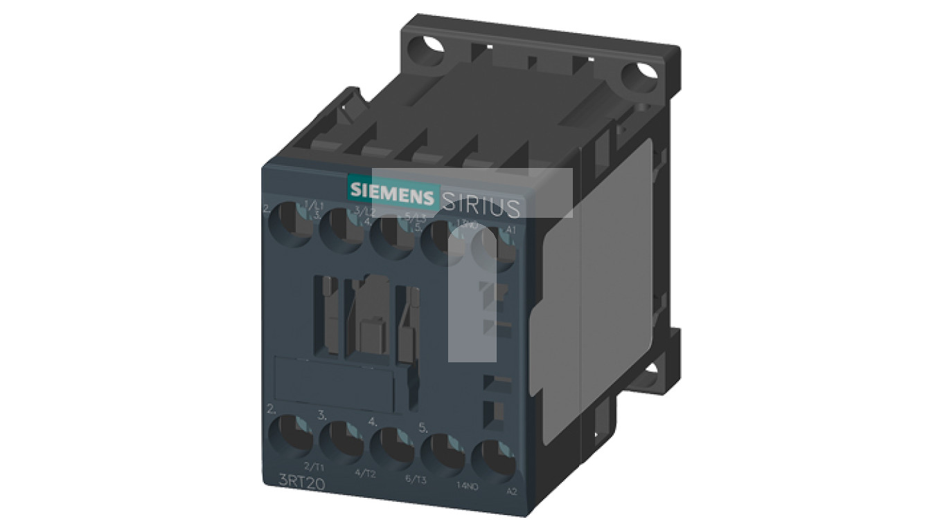 Contacteur Siemens SIRIUS 3RT2016-1AB02 - 3P Normalement Fermé (NF) - 24V AC - 9A - Pour Rail DIN