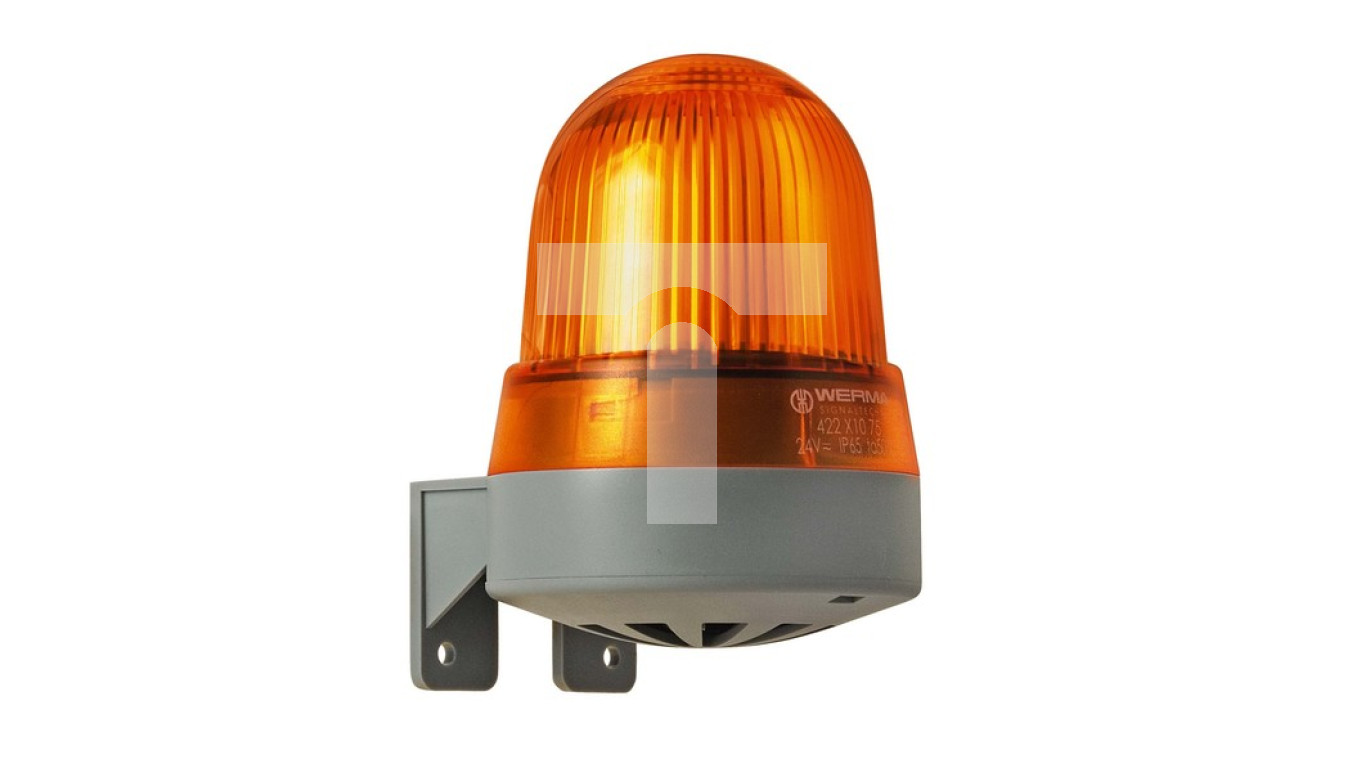 Sygnalizator akustyczny-optyczny żółty LED stałe 92dB 2,3kHz 230V AC IP65 422.310.68