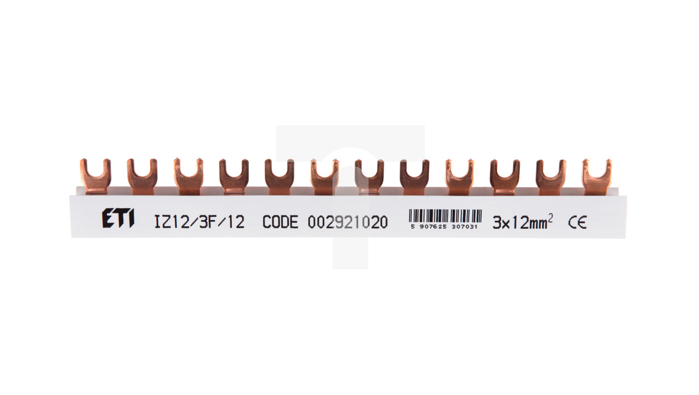 Szyna łączeniowa widełkowa 3P 80A 12mm2 (12 mod.) IZ12/3F/12 002921020