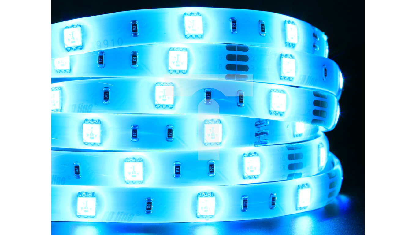 Taśma LED line 150 SMD5060 12V RGB 2,4W wodoodporna IP65 3 lata gwar ...