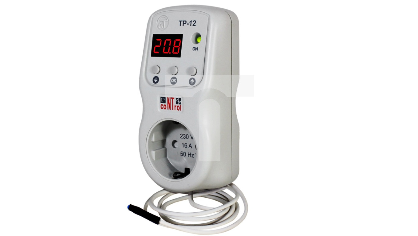 Termostat wtyczka/gniazdko z czujnikiem temperatury TP-12-2 1,8m