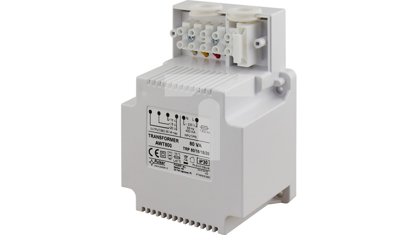 Transformator TRP80VA/16V/18V/20V, IP30, Pulsar AWT800 – PULSAR | TIM SA