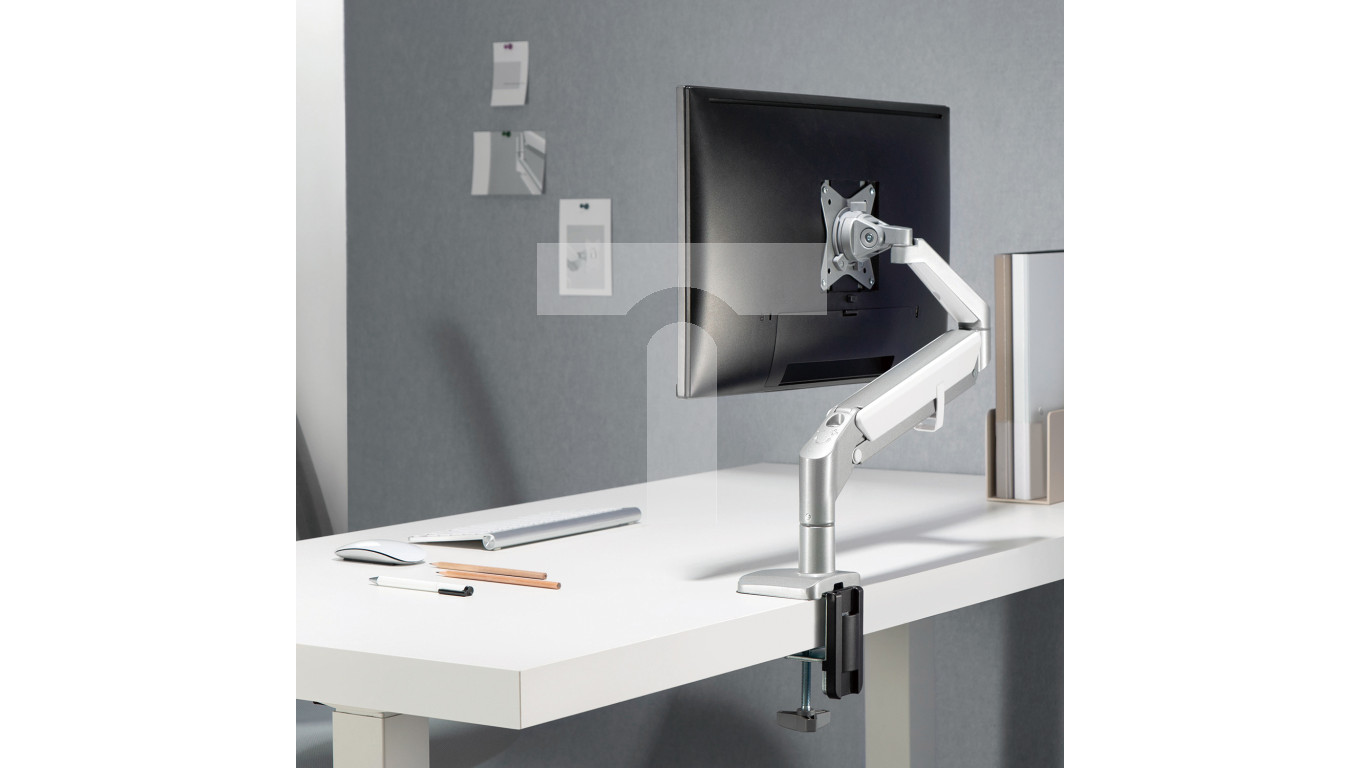 Uchwyt biurkowy do monitora szary Ergo Office, ze sprężyną, 1732, 9 kg