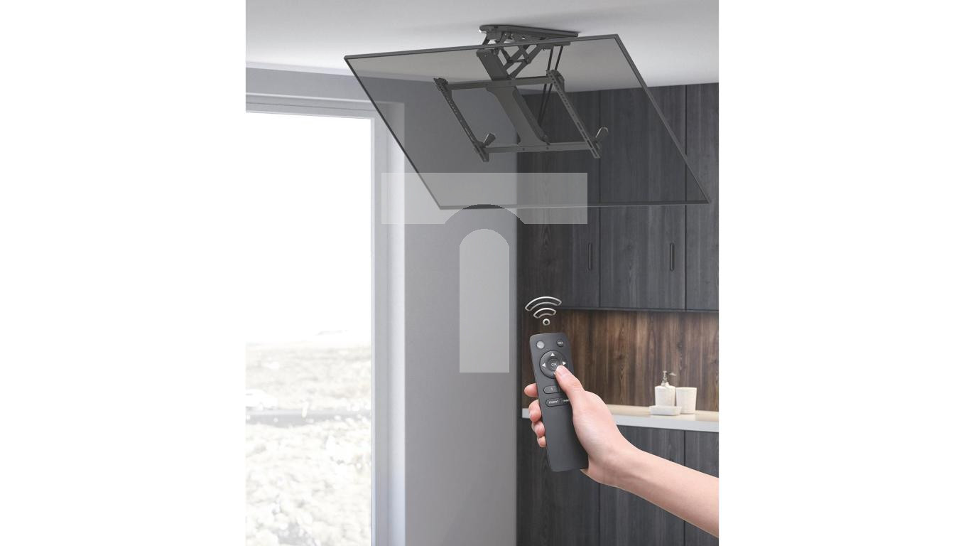 Uchwyt do TV elektryczny sufitowy, do pochyłych ścian 3270 35kg max