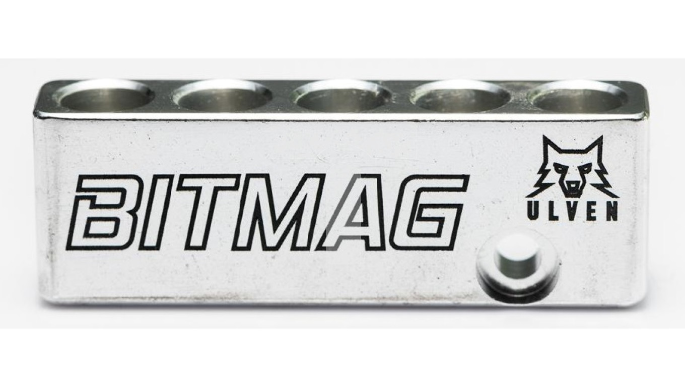 Uchwyt metalowy magnetyczny magazynek na bity aluminiowy BITMAG