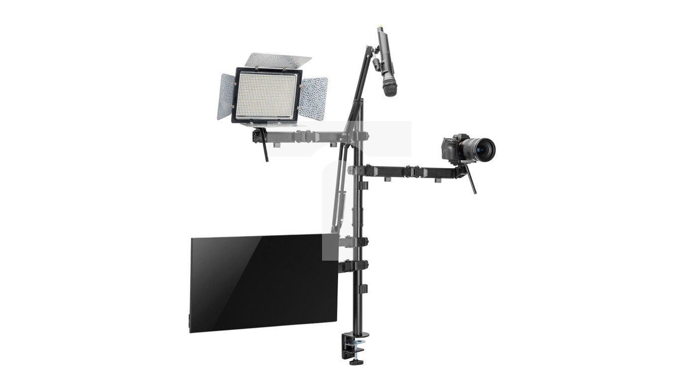 Ultra-Light U Shape Flash Bracket / Camera Support Mount Compatible with Canon VIXIA HF R800 (Accommodates Microphones, Flashes, Lights