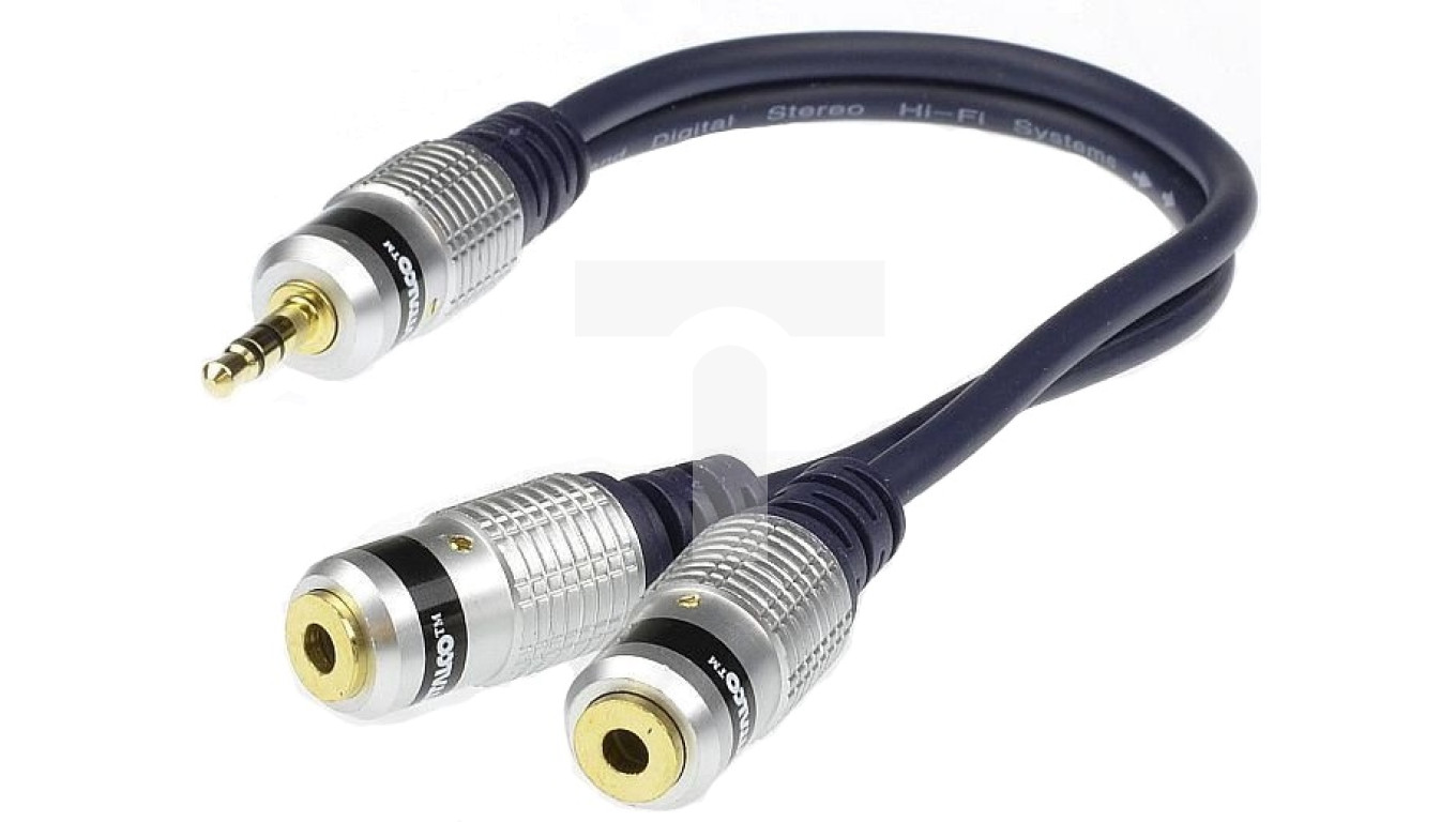 VITALCO JR17 Przejście Adapter AUX mini Jack 3,5mm Stereo (wtyk) / 2x ...
