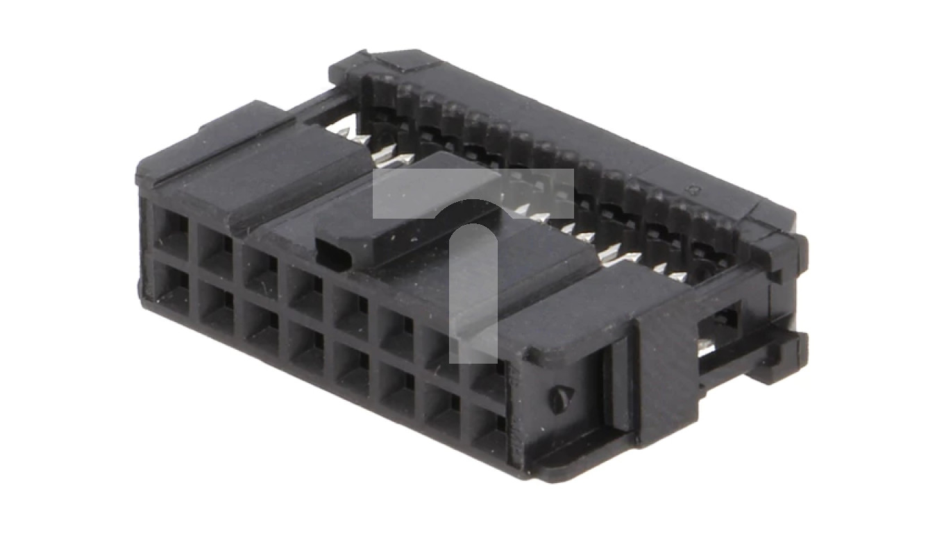 Wtyk IDC żeńskie 16-pin IDC na taśmę 1,27mm złocony czarny 1658621-3 ...