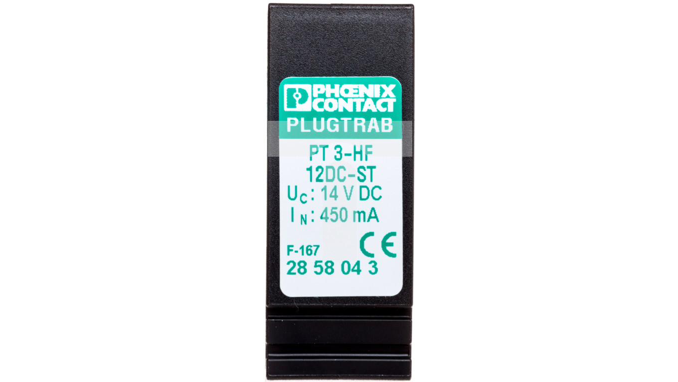 Wtyk ochrony przeciwprzepięciowej 3P PT 3-HF-12DC-ST 2858043 – PHOENIX ...