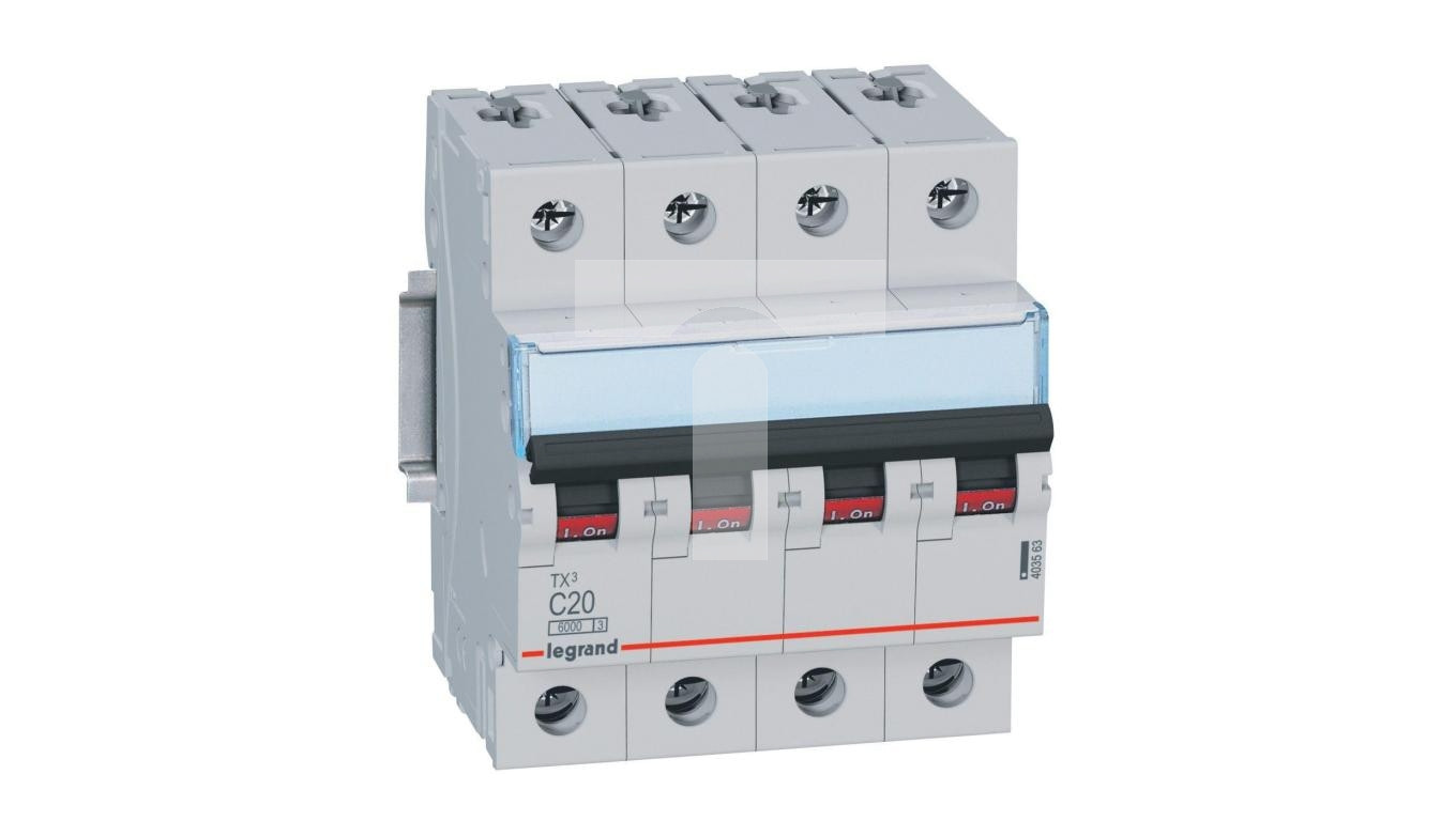 Wyłącznik nadprądowy 4P C 20A 6kA AC S304 TX3 403563 LEGRAND TIM SA