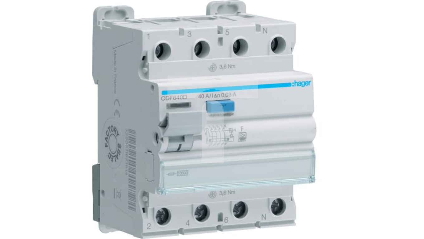Wyłącznik różnicowoprądowy 4P 40A 30mA typ AC LC-Tec EBS9RN-4P/30/40/AC LCTEC-EB