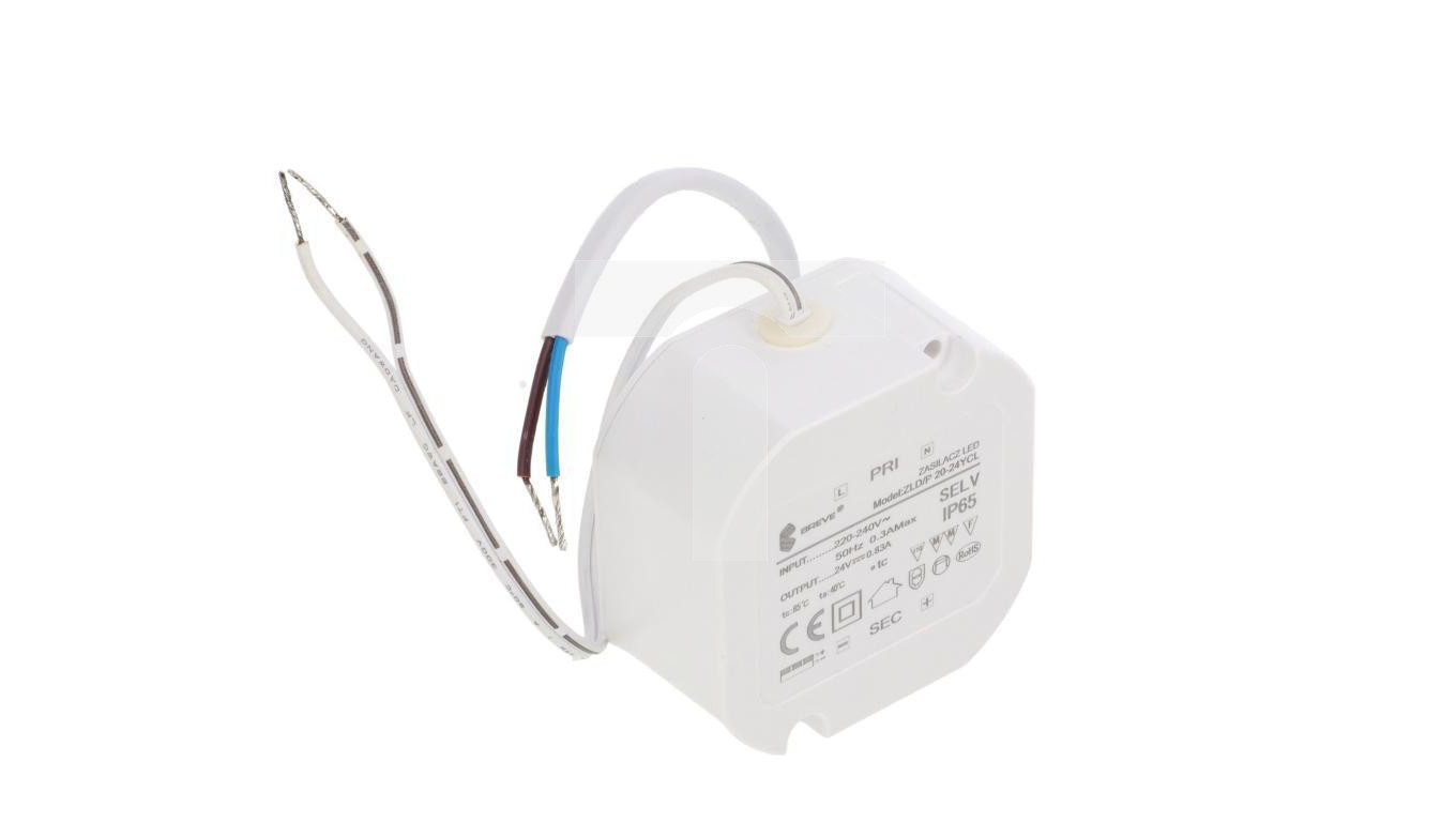 LED Trafo Rundnetzteil 24V/DC 20W 0,83A Wasserfest IP67 Für Einbaudose Unterputz