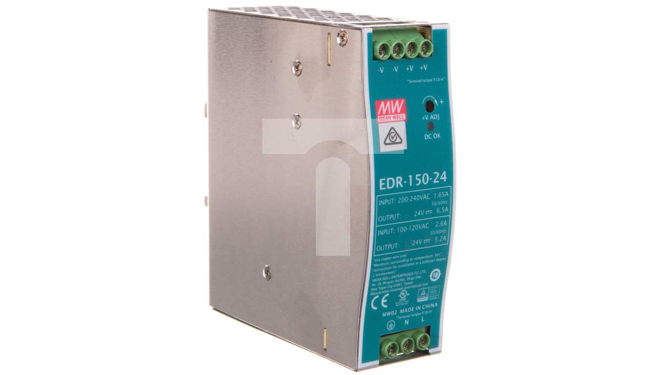 Zasilacz impulsowy 24VDC 6,5A 156W EDR-150-24