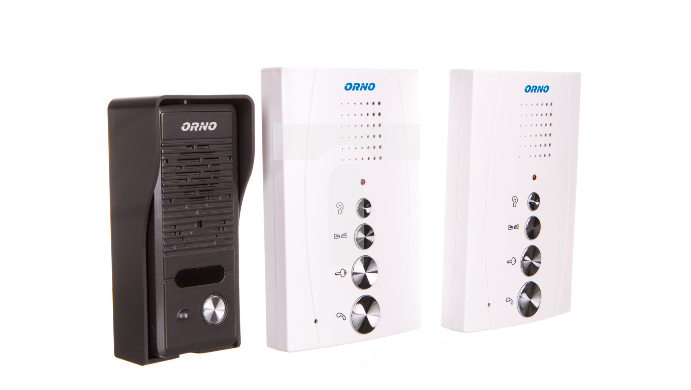 Zestaw domofonowy jednorodzinny z interkomem, bezsłuchawkowy, biały, ELUVIO INTERCOM OR-DOM-RE-920/W