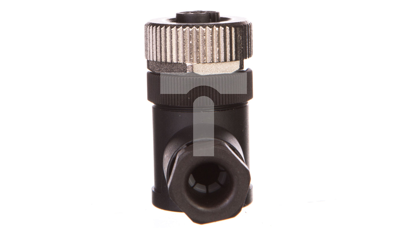 Złącze wtykowe czujnika żeńskie kątowe M12 4-piny dławik Pg7 czarne ...