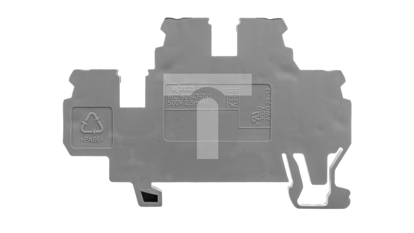 Złączka dwupiętrowa L / N 2,5mm szara 870-503