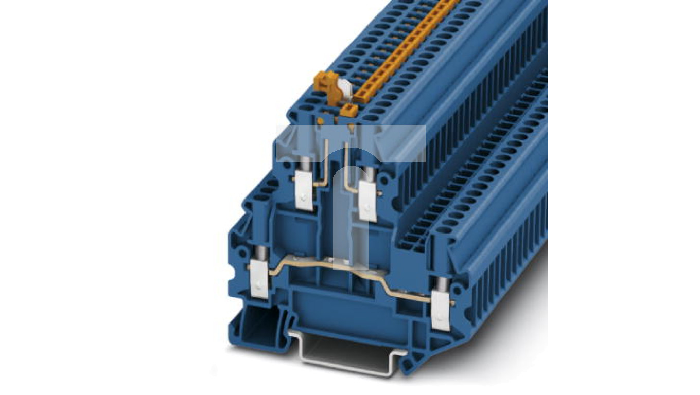Złączka przelotowa 4-przewodowa z odłącznikiem nożowym 2,5mm2 niebieska ...