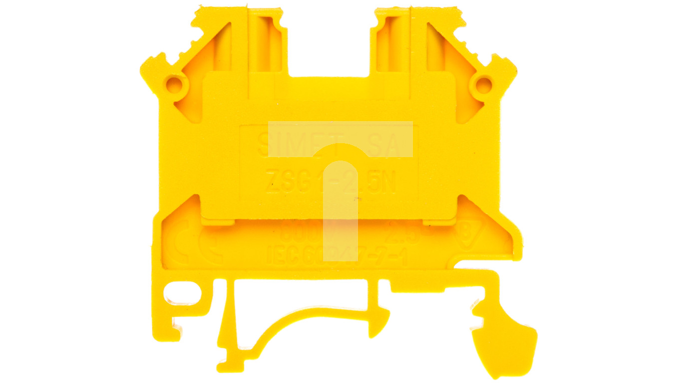 Złączka szynowa 2-przewodowa 2,5mm2 żółta NOWA ZSG 1-2.5Nz 11221314