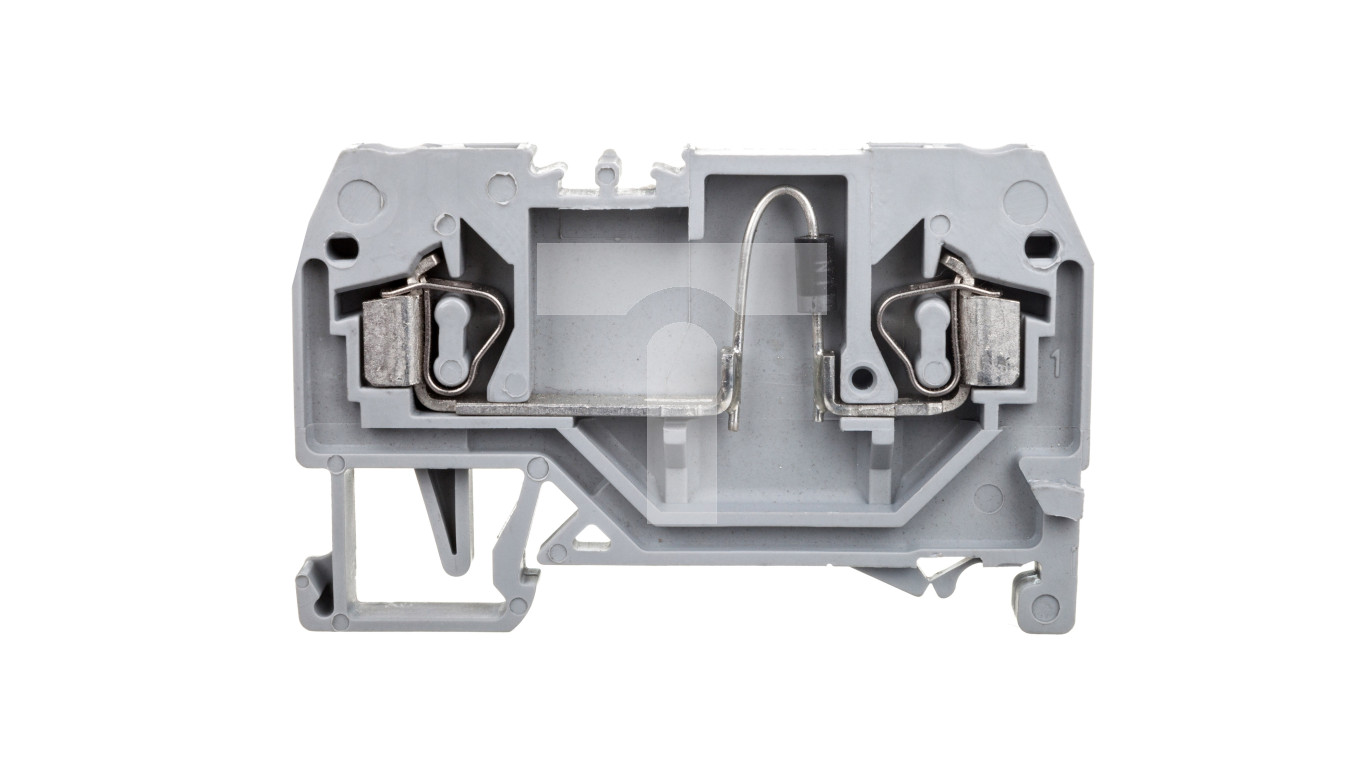 Złączka szynowa 2-przewodowa z diodą 1N4007 2,5mm2 szara 280